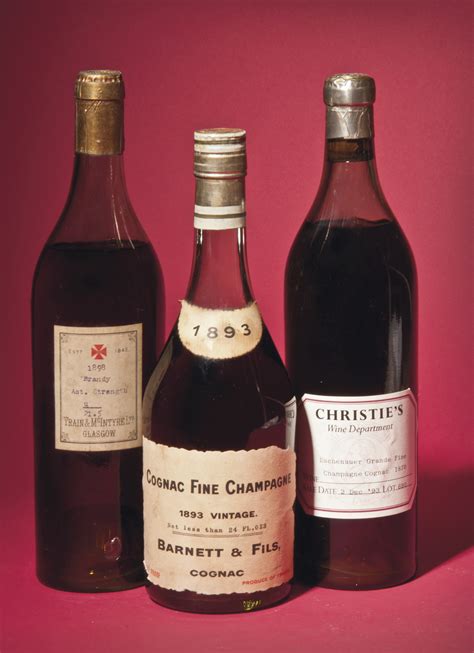 Fine Champagne Cognac--Vintage 1893 , 1 bottle per lot | Christie's