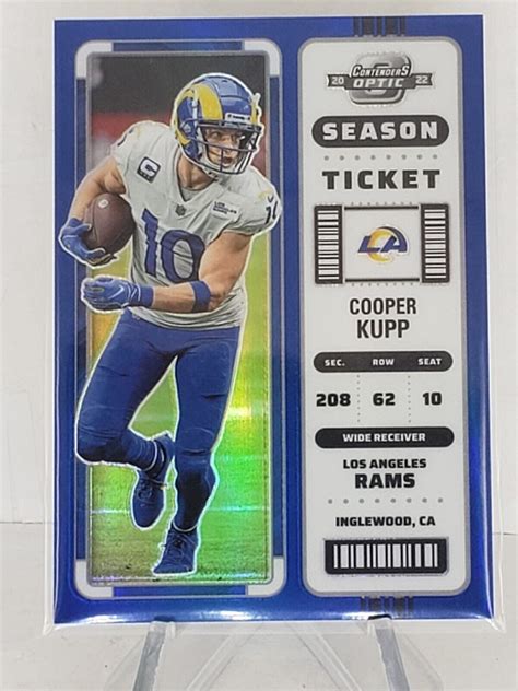 Panini Contenders Optic Season Ticket Blue Prizm Cooper Kupp