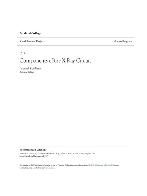 Components of The X-Ray Circuit | PDF