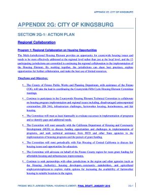 Fillable Online Fresnocog Appendix G City Of Kingsburg Fresnocog