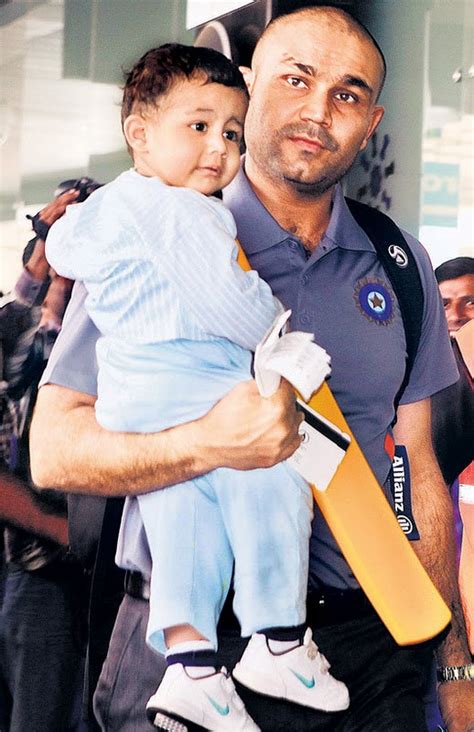 Sehwag and His Son Aryaveer Nice Photos