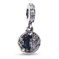 Berloque Charm Lua Azul Estrela Prata 925 Mundo Briller