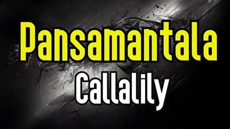 Pansamantala (KARAOKE) | Callalily - YouTube