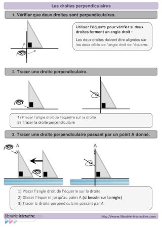 Les droites perpendiculaires référent FichesPédagogiques