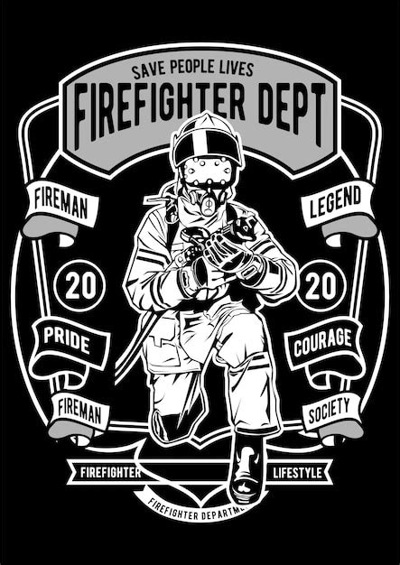 Premium Vector | Firefighter poster