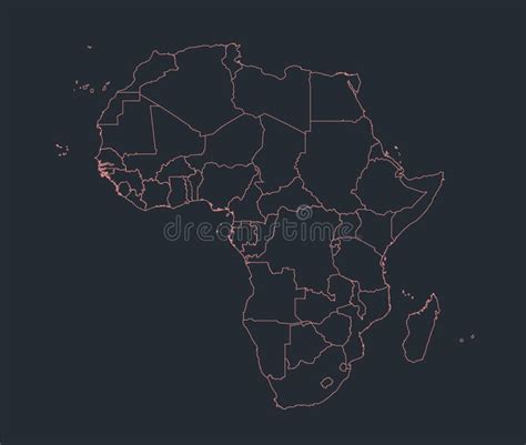 Mapa Da Infographics Africa Cores De Design Plano Com Nomes De