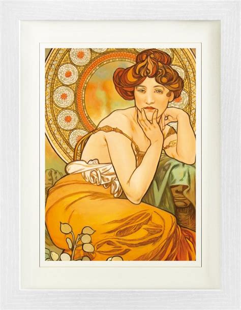 1art1 Bild Mit Rahmen Alphonse Mucha Die Edelsteine Topas 1900