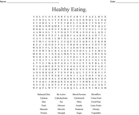 Heart Healthy Word Search Printable