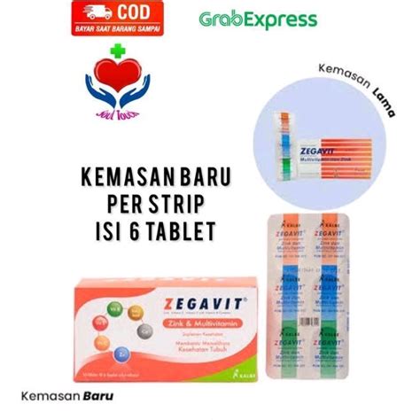 Jual Zegavit Multivitamin Zinc Original Per Strip Isi Kaplet