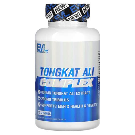 Evlution Nutrition Tongkat Ali Complex 800 Mg 60 Cápsulas Vegetais 400 Mg Por Cápsula