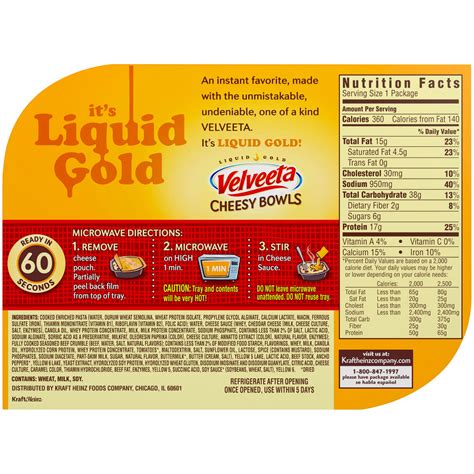 Velveeta Cheese Ingredients Label Ythoreccio