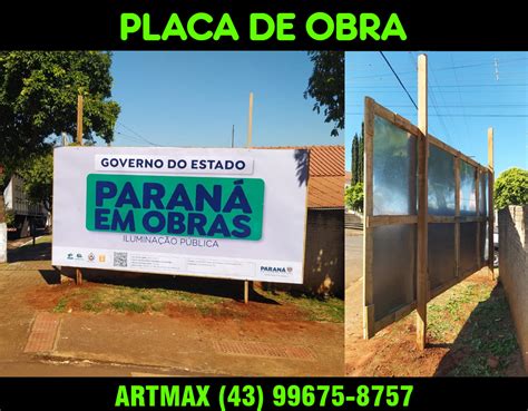 Placas De Obras Londrina Artmax Comunica O Visual Londrina