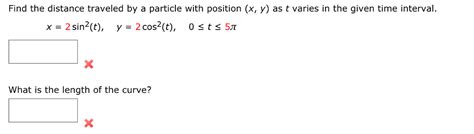 Solved Find The Distance Traveled By A Particle With