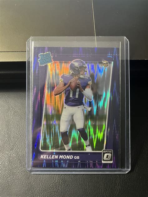 2021 Donruss Optic Kellen Mond Rated Rookie Purple Shock Vikings Rc Ebay