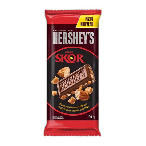 Hersheys Skor Milk Chocolate With Almonds Candy Bar 90g