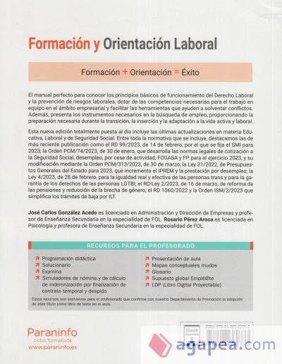 Formacion Y Orientacion Laboral Edicion Jose Carlos