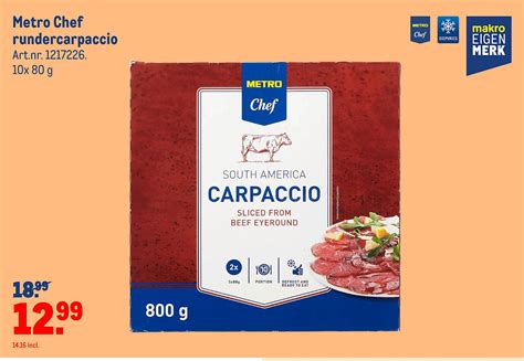 Metro Chef Rundercarpaccio Aanbieding Bij Makro Folders Nl