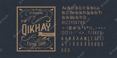 Premium Vector | Vintage alphabet font