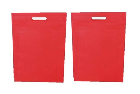 Plain Red D Cut Non Woven Bags Capacity 3 Kg At Rs 125 Kg In Anjar