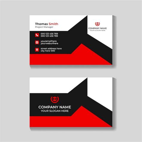 Premium Vector Modern Minimalist Business Card Template Design