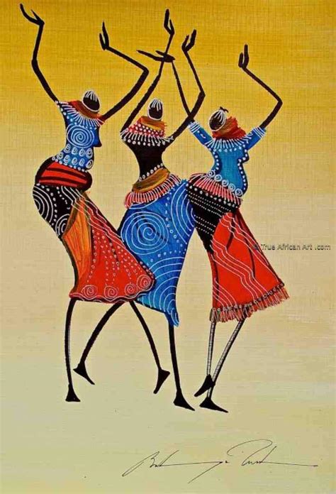 Music And Dancing African Paintings True African Art