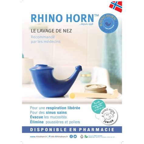 Lavage de nez RhinoHorn Accessoire hygiène nasale pot de neti