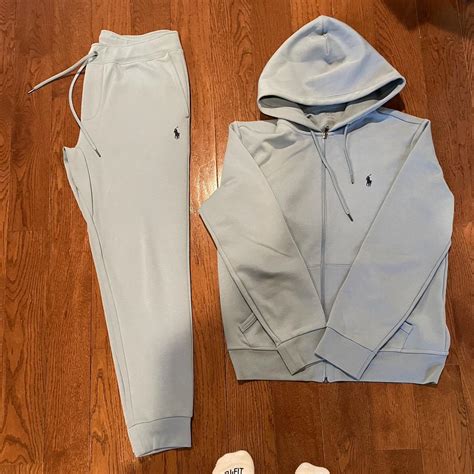 Polo Ralph Lauren Tracksuit Size M Sky Blue Depop