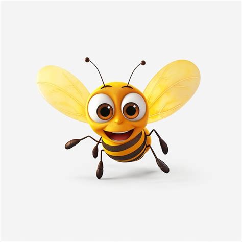 Premium Photo Cartoon Bee With Big Eyes And A Smile On Its Face