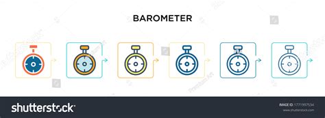 Barometer Vector Icon In Different Modern Royalty Free Stock Vector