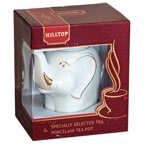 Купить Чай Hilltop Фарфоровый чайник Слон Premium Рубин 80 гр (черный ...