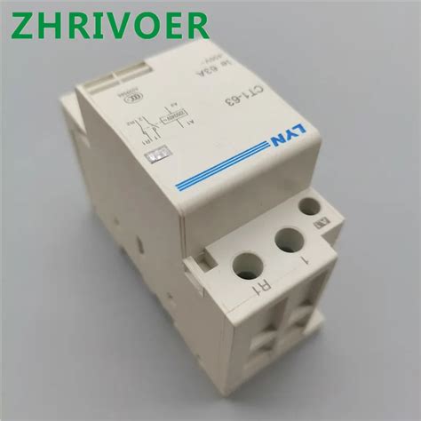 1PCS CT1 63 2P 32A 40A 63A 220V 230V 50 60HZ Din Rail Household Ac