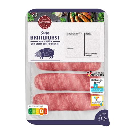 MEINE METZGEREI Grobe Bratwurst günstig bei ALDI Nord