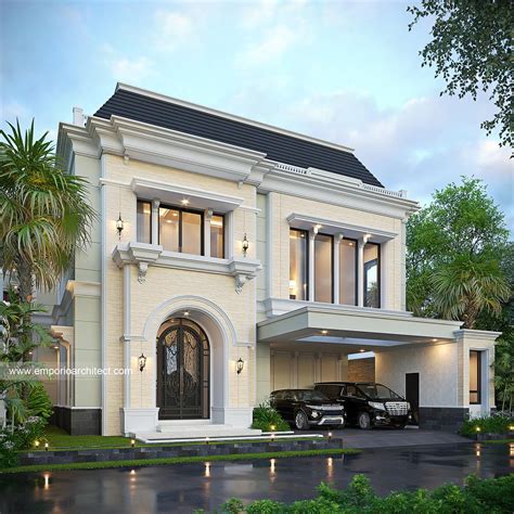 Desain Rumah Style Mediterania Tropis Lantai Urutan Lebar Lahan Terendah