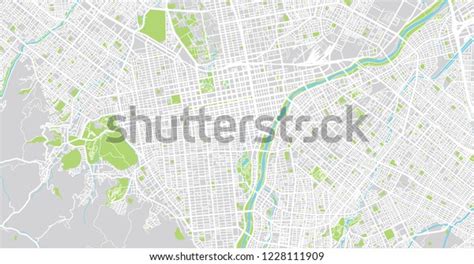 Urban Vector City Map Sapporo Japan Stock Vector Royalty Free