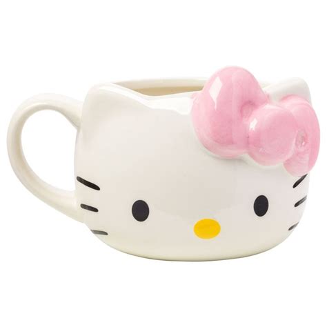 Silver Buffalo Sanrio Hello Kitty Pink Bow Ceramic 3d Sculpted Mug 20 Ounces Hello Kitty Mug