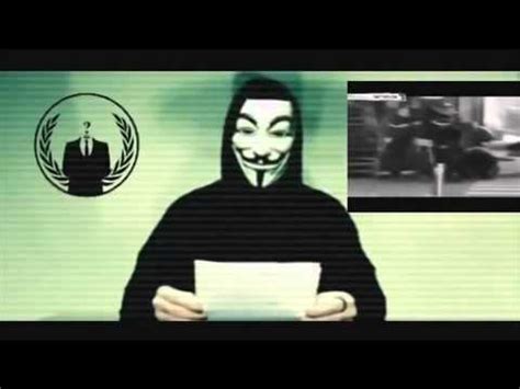 Anonymous Declara La Guerra Cibern Tica Al Estado Isl Mico Youtube