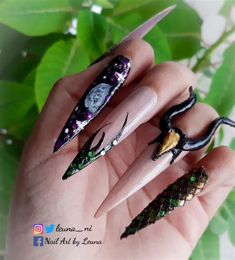 Disney Maleficent Mistress Of Evil 3D Nail Art Https Youtu Be