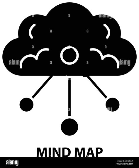 Icono De Mapa Mental Signo De Vector Negro Con Trazos Editables