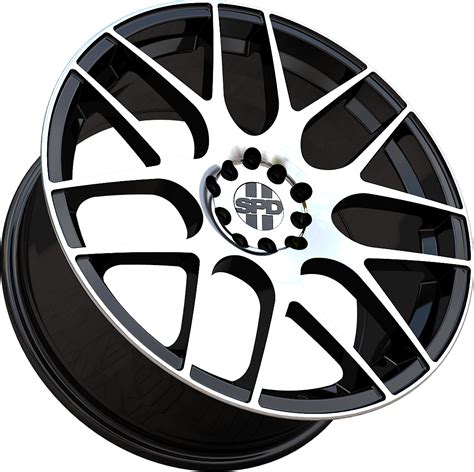 Spd 013 Gloss Black Machined Spdline Wheels