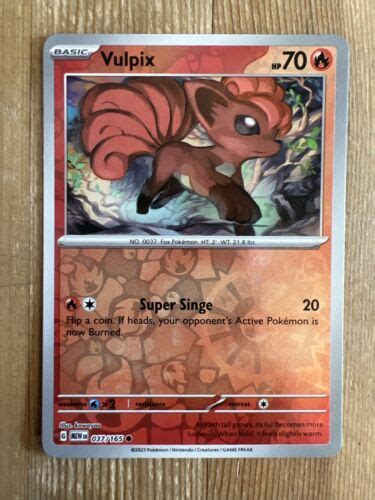 Pok Mon Tcg Vulpix Scarlet Violet Reverse Holo Common