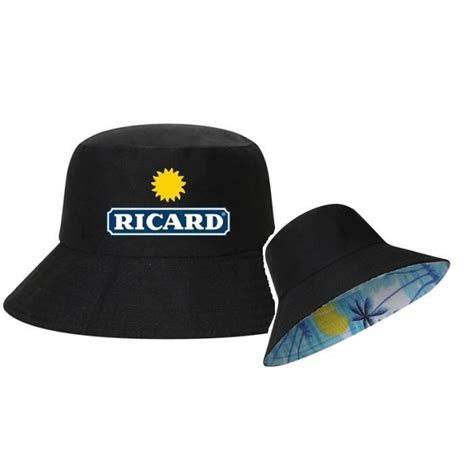 Chapeau casquette bob Ricard noir réversible Rick Boutick