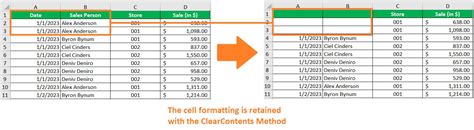 Clear Cell Contents In Excel With Vba