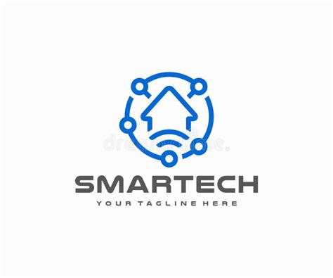 Home Automation System Logo Design Smart Home Technology Vector Design