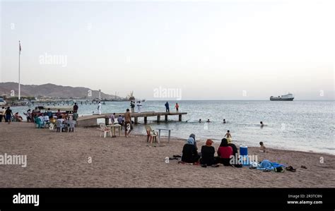 Sunset At Aqaba Beach Jordans Gateway To The Red Sea Aqaba Is