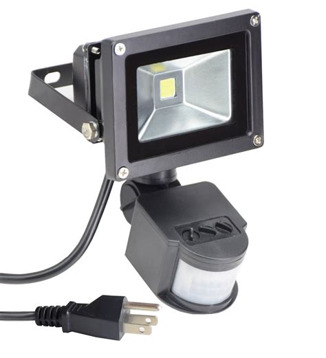 Outdoor Motion Sensor Led Flood Light 10w 800lm Plug In Daylight Garden Exterior 6912839745233