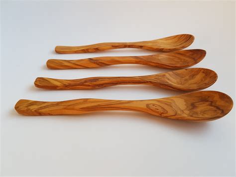 Olive Wood Spoons Set Of 4 Great Wooden Spoons Etsy