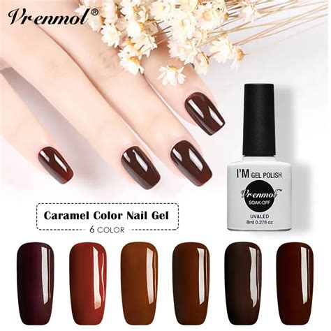 Vrenmol Caramel Nail Polish Fremch Manicure Lacquer Hybrid Nail Art Uv Gel Varnish Acryl Gel