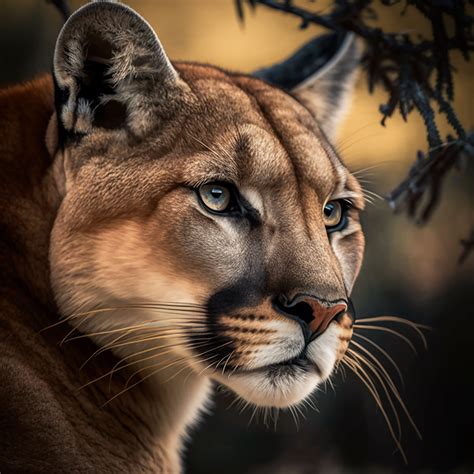 Mountain Lion Nature Photography - Digital Print Download - Close-up
