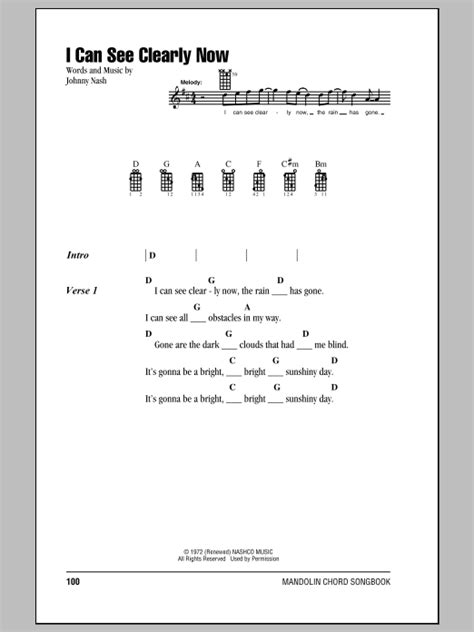 I Can See Clearly Now by Jimmy Cliff - Mandolin Chords/Lyrics - Guitar ...