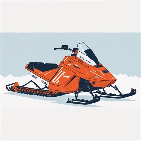 Ilustraci N De Vector De Moto De Nieve Sobre Fondo Blanco Vector Premium